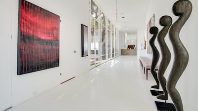 Sculptures are dotted throughout the house.