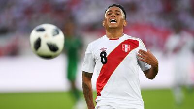 9 Peru || The look: Peru sports a red diagonal stripe from left to right. This is their first World Cup finals appearance since 1982. It's a welcome return. It's a classic kit. || Would I wear it? Yes. And the change strip. || Photo: Gian Ehrenzeller / EPA