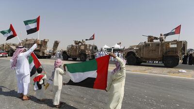 At Zayed Military City, a large number of well-wishers were lead by the country’s Rulers and senior sheikhs, including Sheikh Mohammed Bin Rashid, Deputy prime minister and Ruler of Dubai, and Sheikh Mohammed Bin Zayed, Crown Prince of Abu Dhabi and Deputy Supreme Commander of the Armed Forces.