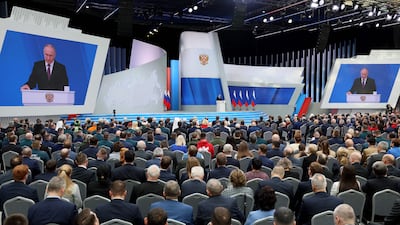 Russian President Vladimir Putin warned of 'tragic' consequences if the West sent troops to Ukraine during an address. AFP