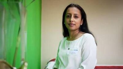 Dr Asha Jones, a consultant at the Dubai Herbal and Treatment Centre, uses observation, touch and questioning when assessing her patients. Razan Alzayani / The National