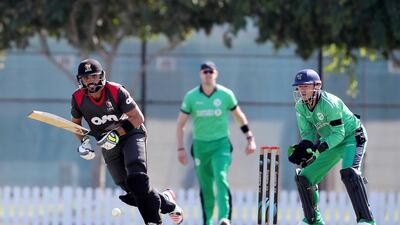 Rameez Shahzad top-scored for the UAE on Thursday, but he also dropped a crucial catch later. Pawan Singh / The National