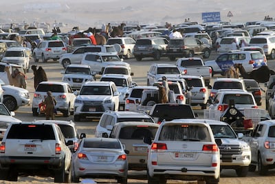 The organised chaos of the 4x4-driving spectators is a sight to behold. Satish Kumar for The National
