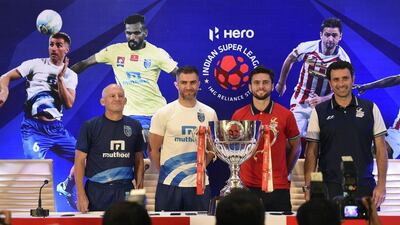 Kerala manager Steve Coppell and Kolkata forward Helder Postiga are among the few star names in the ISL this season. Sajjad Hussain / AFP