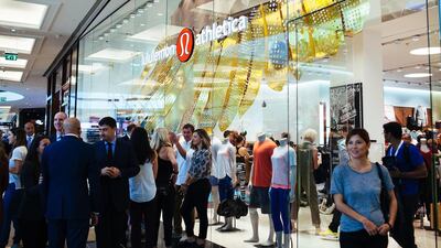 Lululemon Athletica on Monday opened its first shop in the country at the new Mall of the Emirates extension. Anna Nielsen for The National