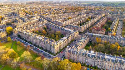 Residential streets in Marchmont, Edinburgh, the UK city that is attracting the most inquiries from potential house-buyers in the US, Rightmove says. Getty Images