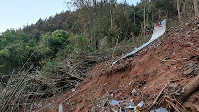A piece of wreckage from Flight MU5735. AP