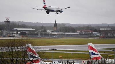 A British Airways Airbus 320-232 aircraft prepares to land. AFP