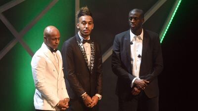 Yaya Toure, right, had won the four previous African Player of the Year awards and was not best pleased at missing out on a fifth. Piu Utomi Ekpei / AFP
