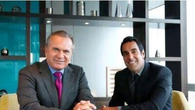 Andrew Ordon, left, and Ritu Chopra of TV's The Doctors, in Dubai.