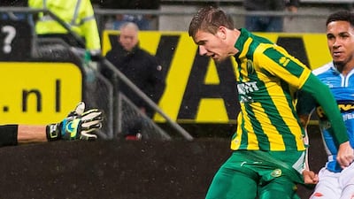ADO Den Haag player Michiel Kramer shown during an Eredivisie match in October. The striker's reported move to Baniyas has been called off. Kay int Veen / EPA / October 24, 2014