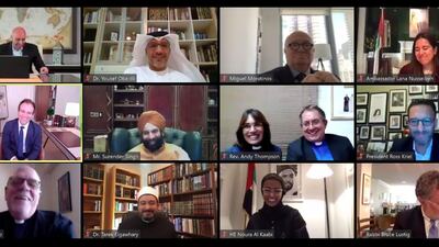 Participants stressed the importance of coming together amid the coronavirus pandemic. Picture courtesy UAE Embassy Washington DC