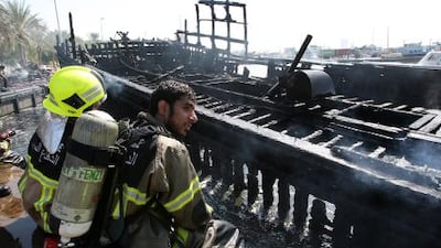 The blaze was still smouldering today at what was left of the factory.