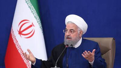 Iran’s President Hassan Rouhani attending his last Cabinet meeting in the capital Tehran