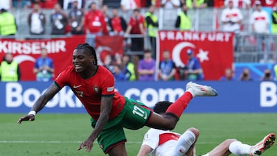 Yellow card – accurate but disputed by his coach - means he’ll miss the next game against Georgia. Both yellows were for diving. Such is Portugal’s depth, his loss will be covered. EPA