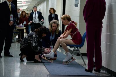 Margot Robbie as the disgraced skater in ' I, Tonya'. Courtesy Neon