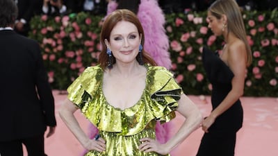 Actress Julianne Moore arrives at the 2019 Met Gala in New York on May 6. AFP