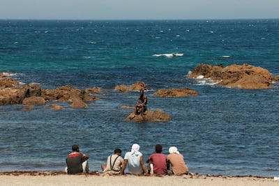 The distance between Spanish and Moroccan shoes is only 70 metres. Reuters