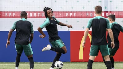 Portugal's national team player Gelson Martins during the training session at the Kratovo training camp, which will be the Team Base Camp during the FIFA World Cup 2018 in Russia, Ramensky, Moscow, Russia, on June 19, 2018. Paulo Novais / EPA