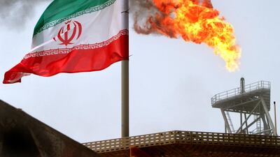 Above, gas flares from an oil production platform at the Soroush oilfields in Iran. Raheb Homavandi / Reuters