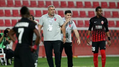 Al Ahli manager Cosmin Olaroiu needs his side to at least draw on Tuesday to ensure their passage to the Asian Champions League knockout stage. Pawan Singh / The National