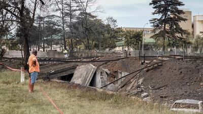 Damage from the explosion. EPA