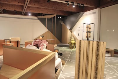 The Tessellated Majlis by Studio D04 bridges between ornamentation and function by transforming an underlying grid into a three dimensional spatial experience