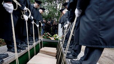 Boxes containing human remains found at a Berlin university, and dating back to the Nazi era, are buried in the German capital. Getty