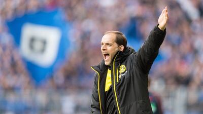 Borussia Dortmund’s head coach Thomas Tuchel reacts during the Bundesliga match between Borussia Dortmund and Hamburg at Signal Iduna Park in Dortmund, Germany, 17 April 2016. EPA/GUIDO KIRCHNER