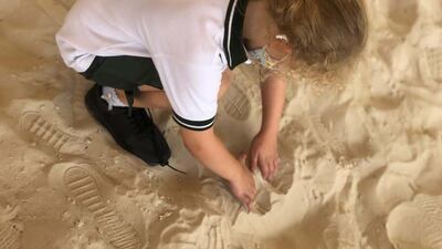 Next time you hit the beach, why not have children look a little closer at what’s in the sand and the sea such as this Year 2 pupil at Deira International School is doing. Courtesy: Claire Heylin