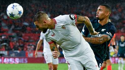 Usually found in midfield, the Serbian deputised well at the back and scored from a corner with a bullet header. EPA