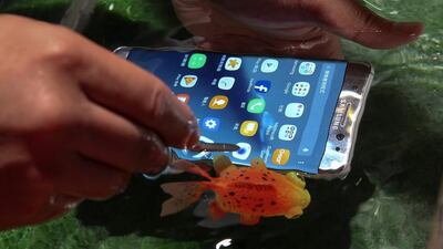 Samsung's Galaxy Note 7 device has won favourable reviews. Ritchie Tongo / EPA