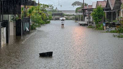Floodwaters on the outskirts of Banda Aceh in Indonesia. AFP