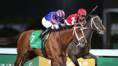 Luis Saez wins the Saudi Cup on Maximum Security at the King Abdulaziz Racetrack. Reuters