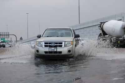 Rain in Dubai. Photo: Antonie Robertson / The National