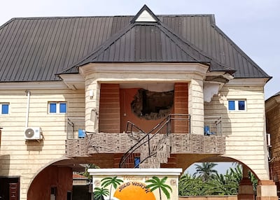A damaged building after US forces had launched a strike against Islamic State militants in Offa, Kwara State, Nigeria. Reuters