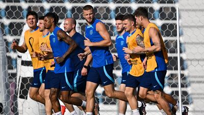 England players including Harry Maguire, Marcus Rashford, Eric Dier and Kieran Trippier. Getty