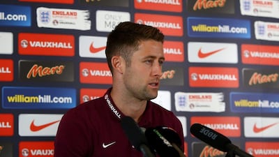 Chelsea's Gary Cahill chats to media on Thursday ahead of England's Euro 2016 qualifying match against Slovenia. Charlie Crowhurst / Getty Images / June 11, 2015