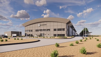 A rendering of GE Aerospace's Dubai South engine facility. It is expected to be completed in the first quarter of 2027. Photo: GE Aerospace