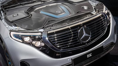 The 80kWh battery gives the crossover SUV a claimed range of 'more than 450km'. Daimler AG