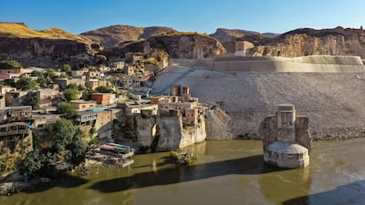 Ancient town of Hasankeyf is seen by the Tigris river, which will be significantly submerged by the Ilisu dam n Hasankeyf, Turkey. Getty