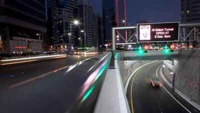 Al Salam Tunnel has been renamed Sheikh Zayed Tunnel and is set to open to the public at 6am on 5 Dec, 2012. Silvia Razgova / The National