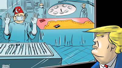 Our cartoonist Shadi Ghanim's take on Donald Trump's announcement to withdraw American troops from northern Syria.