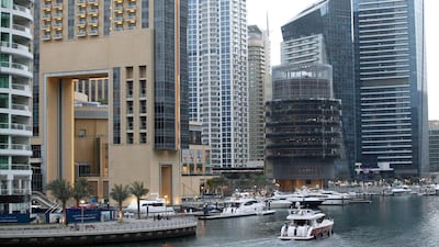 Dubai Marina high to luxury-end apartments: 1BR - Dh98,000 average rental rate, down 13.3% year-on-year. 2BR - Dh143,000 average rental rate, down 9.5% year-on-year. 3BR - Dh205,000 average rental rate, down 2.4% year-on-year. Antonie Robertson / The National