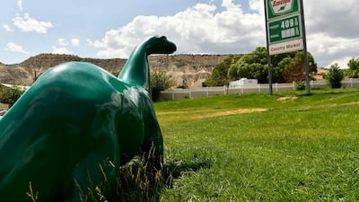 A Sinclair Oil gas station near the Grand Staircase-Escalante National Monument in Cannonville, Utah. Oil prices were weighed down this week by the prospect of Iranian barrels returning to the markets after talks with Tehran are set to resume next month. AFP