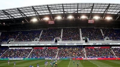 London Irish take on Saracens during the English Premiership match on March 12, 2016 at Red Bull Arena in Harrison, New Jersey. (Photo by Elsa/Getty Images)