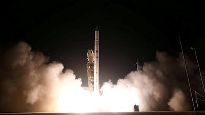 A new Israeli spy satellite, called Ofek 16, is shot into space from a site in central Israel July 6, 2020. Reuters