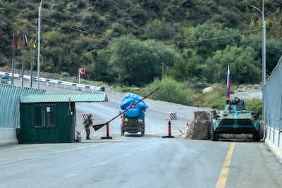 Russian peacekeepers are stationed in Nagorno-Karabakh but declined to intervene when Azerbaijan seized control. AP