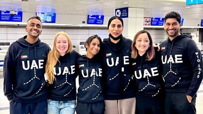 The UAE track and field team. Photo: Katie Larkins