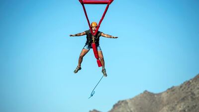 Hatta Wadi Hub's slingshot ride will open on October 15.